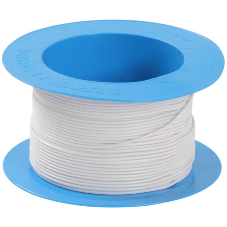 Nexans PVT90 ledning, 1x0,75 mm², hvid, metervare