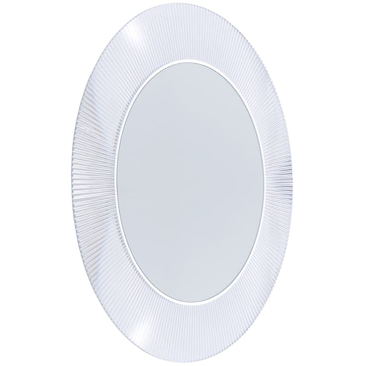Kartell Laufen All Saints spegel med belysning, Ø78 cm, transparent