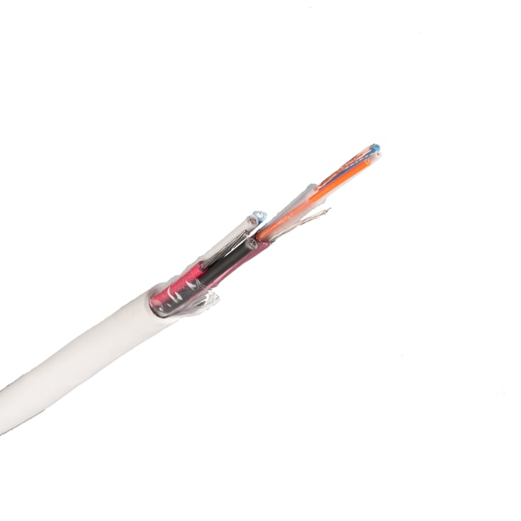 100 meter Signalkabel FLAQQBR 4x1,0+2x2x0,22 skærmet, hvid, S100
