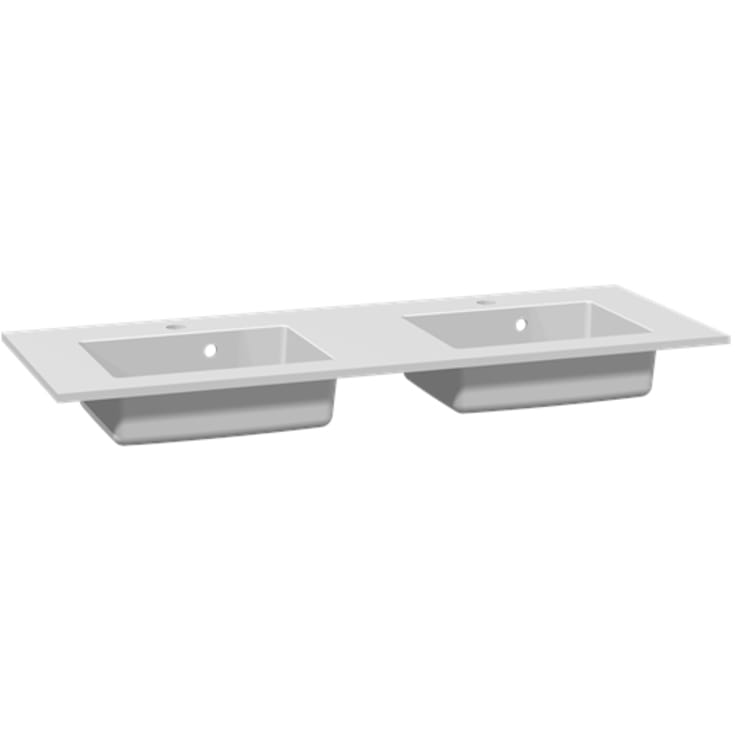 Dansani Minore tvättställ, 120,2x45,5 cm, vit