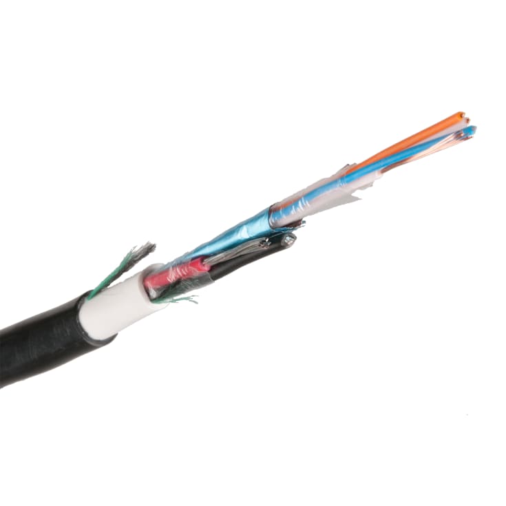 500 meter Signalkabel FLAQQLY 2x1,0+2x2x0,22 sort, T500