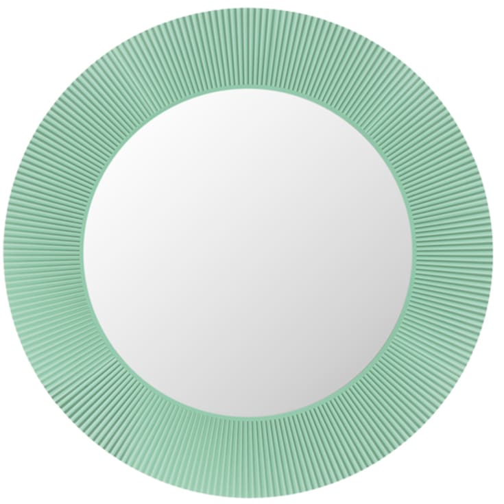 Kartell Laufen All Saints spejl med lys, Ø78 cm, grøn
