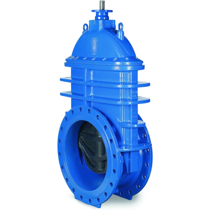 AVK DN500 flangeventil, kort byggelængde, ISO-top