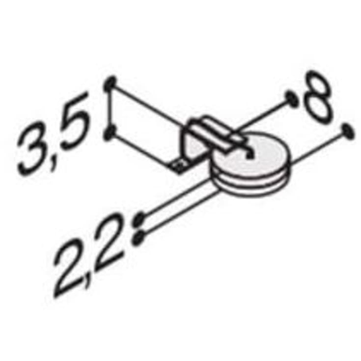 Dansani Jupiter spejllampe, krom