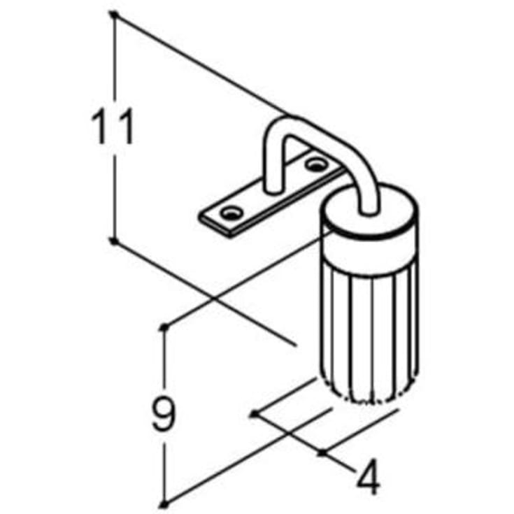 Dansani Lyra spejllampe, messing