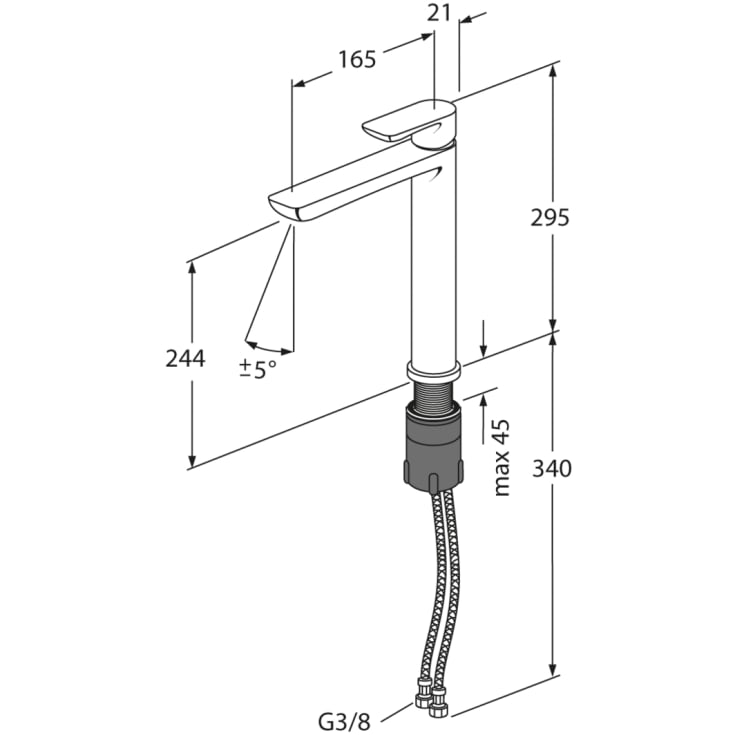 Gustavsberg Estetic servantbatteri, krom