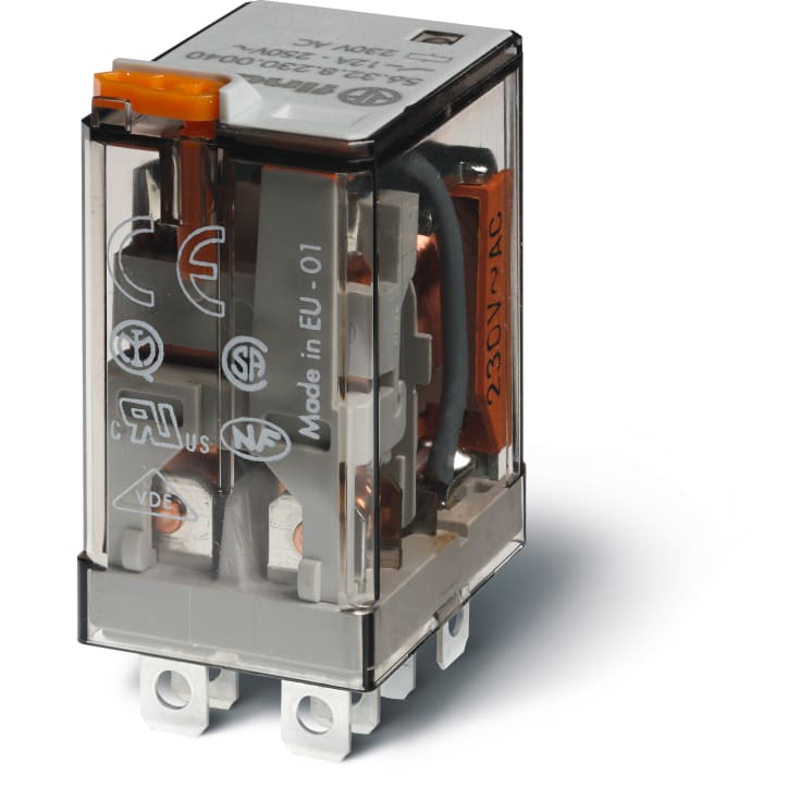 Finder stikbensrelæ plug-in effektrelæ 2CO 12A 24VDC