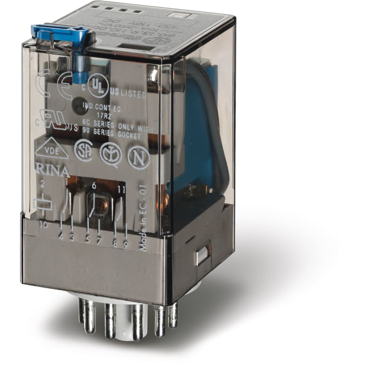 Pin-relé S60.13, 3P, 10A, 24V AC (11-pinners)