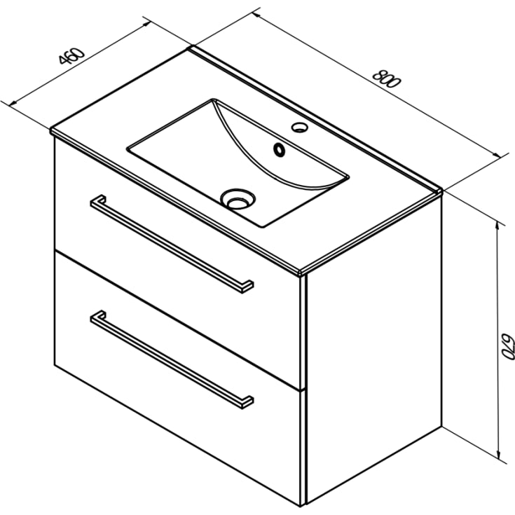 Sanibell Basicline møbelpakke, 80x46 cm, whisky eg