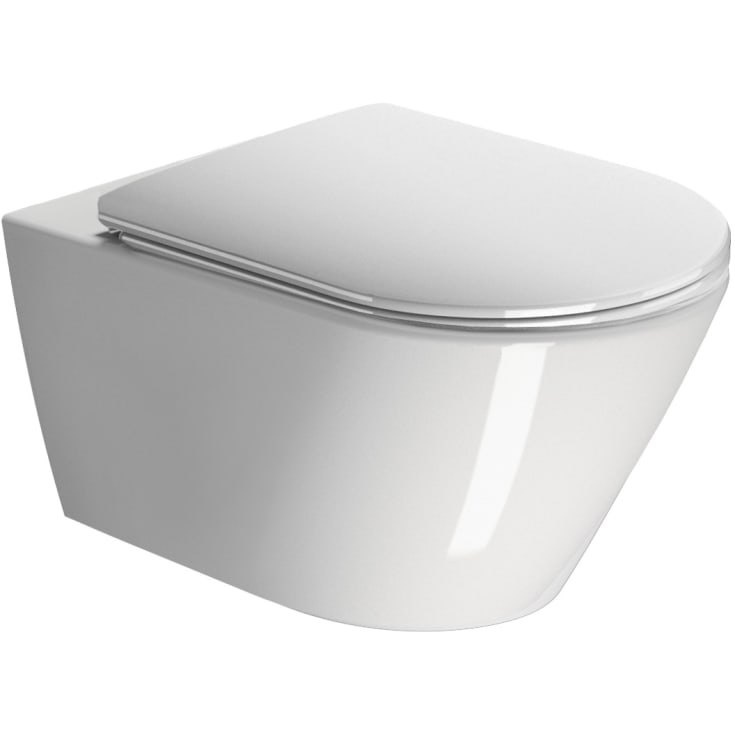 GSI Kube væghængt toilet, uden skyllekant, hvid