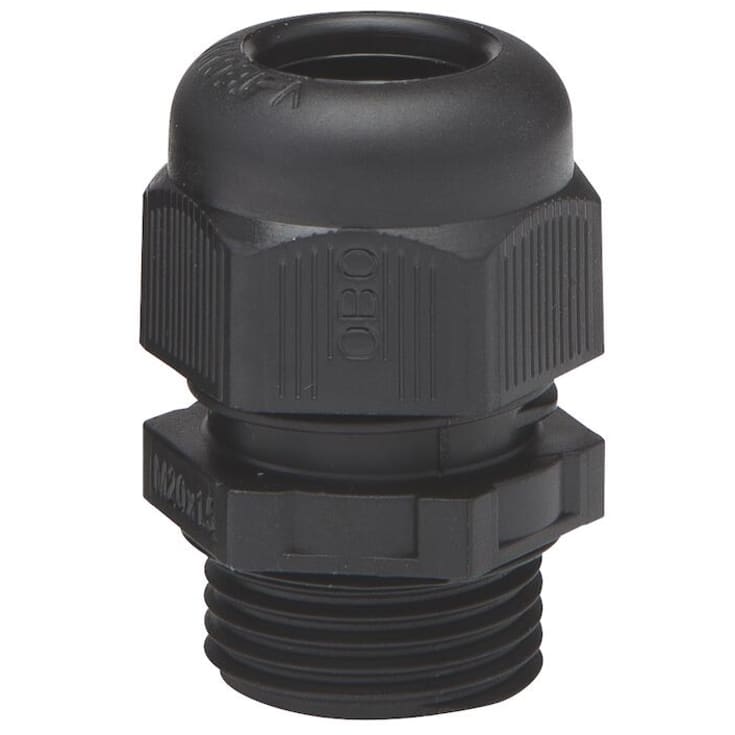 50 stk Kabelgjennomføring M20, svart