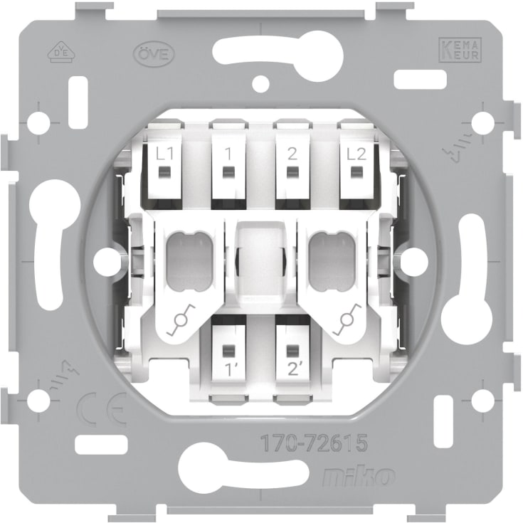 10 stk Dobbel korrespondansebryter, 10A/250Vac