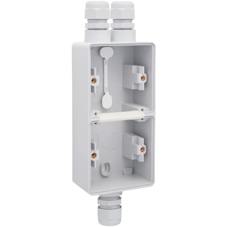 4 stk Sokkel 2-modul, 3x M20, IP55, grå