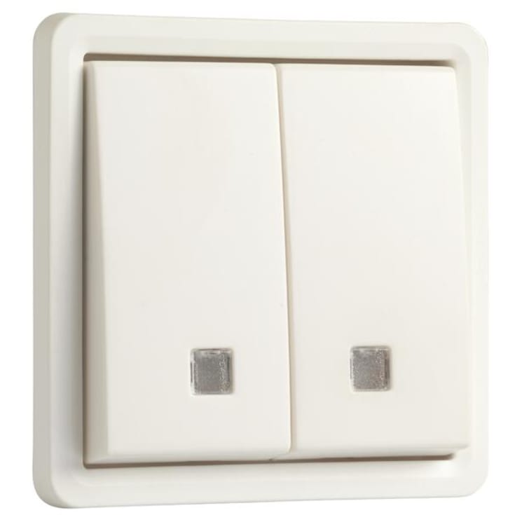 10 stk Fjærtrykk med linse, db, IP55, hvit