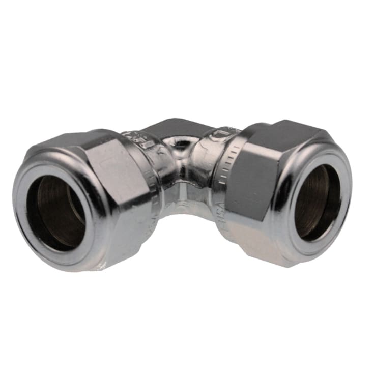 VSH super D1410F vinkel koppling 90°, 10 x 10 mm, förkromad, mässing