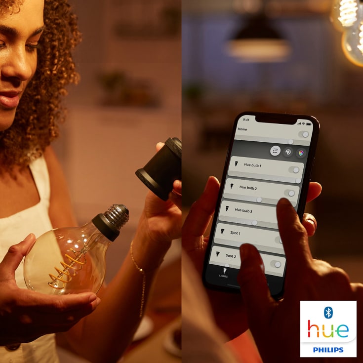 Philips Hue White E27 globlampa, Ø12,5 cm