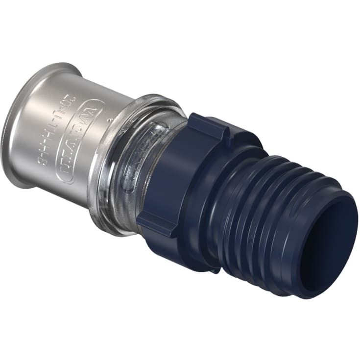 Wavin Tigris K5 pres overgang med nippel 25mm x 3/4"