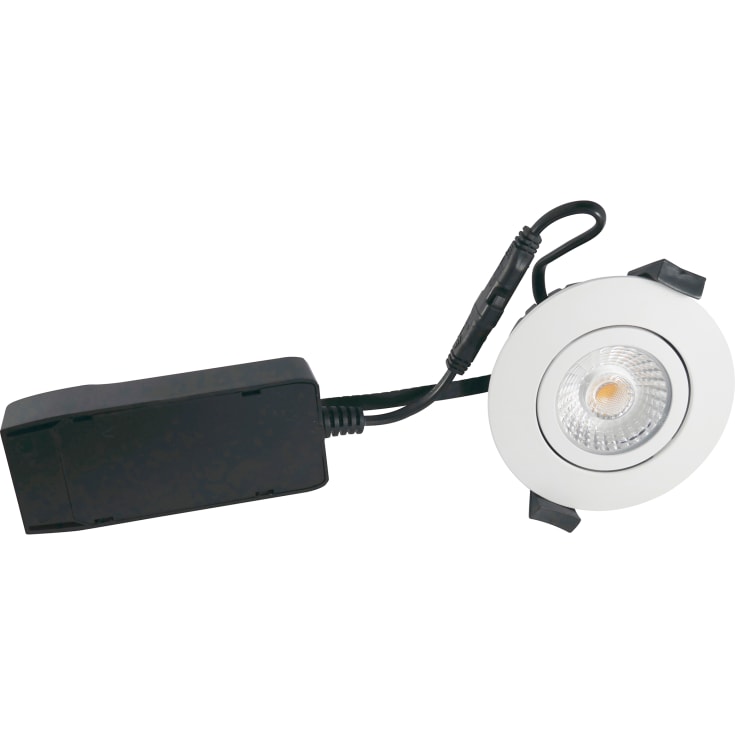 Nordtronic Low Profile ECO innfelt spotlight, matt hvit, 4000K