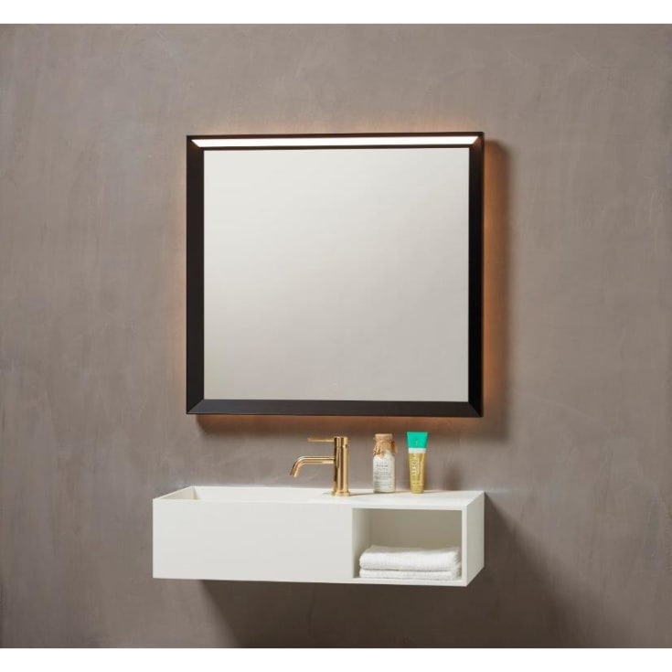 Loevschall Venice spejl med lys, dæmpbar, touch, 80x75 cm