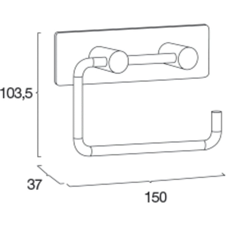 Pressalit toiletrulleholder, rustfrit stål