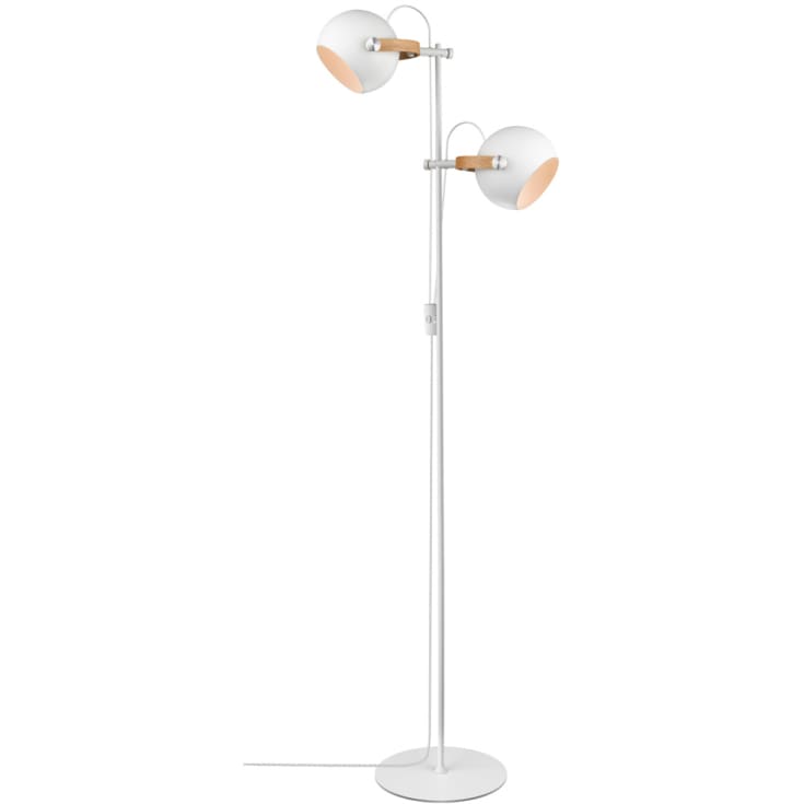Halo Design DC gulvlampe med 2 skjermer, hvit