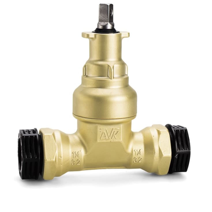 AVK 32 mm servisventil PRK med norsk topp, mässing, PN16