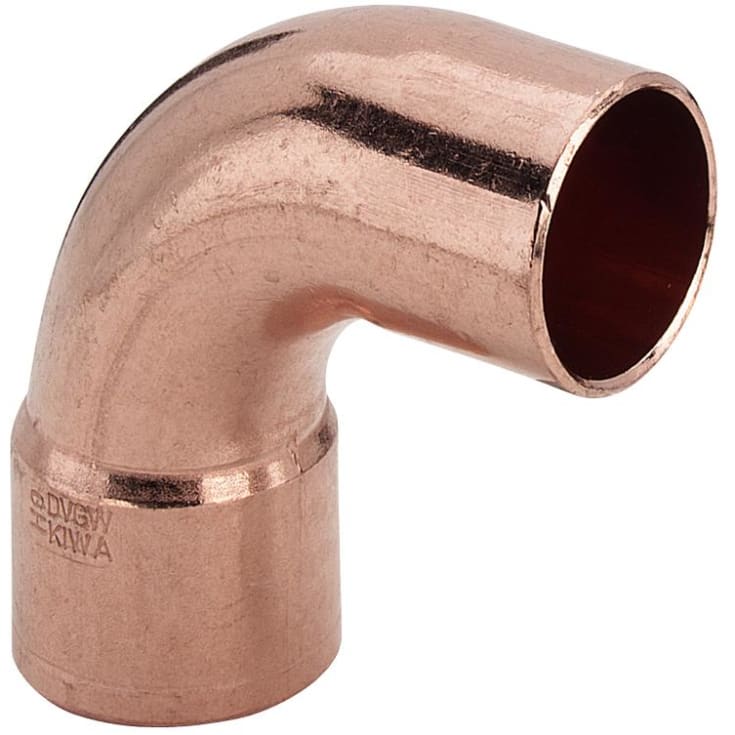 Loddebøjning muffe/nippel, 15 mm - 90°