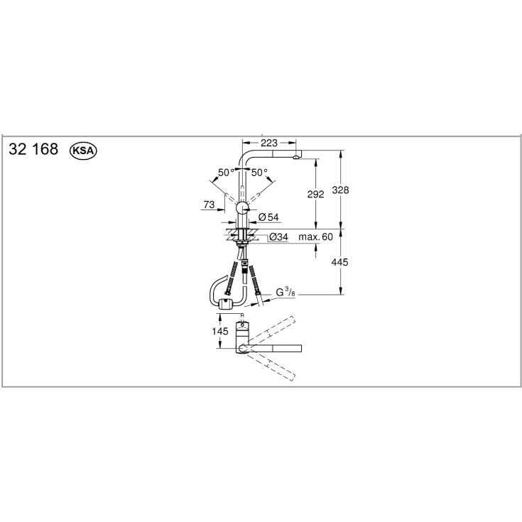 Grohe K500 køkkenvask, 86x50 cm, rustfrit stål