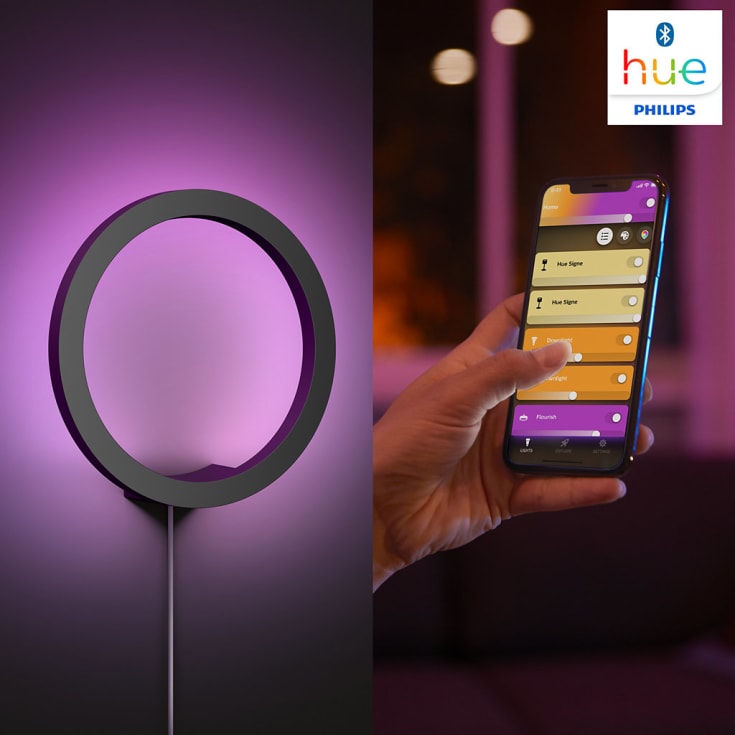 Philips Hue Sana vägglampa, svart