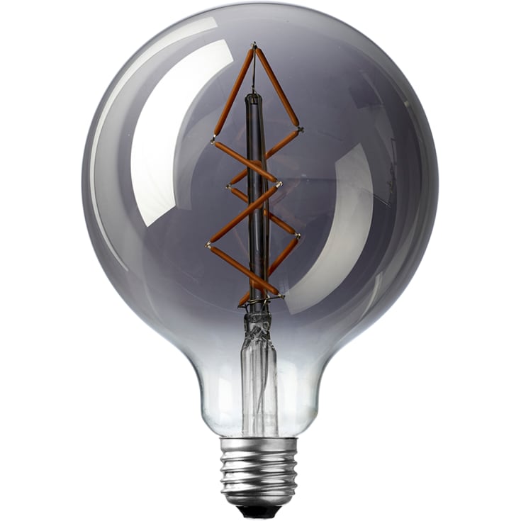 Nielsen Light E27 globepære, zigzag, røykfarget