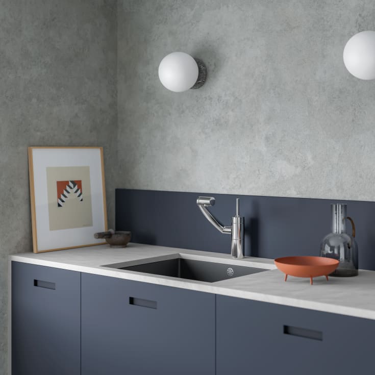 Damixa Arc kjøkkenarmatur, krom/sort