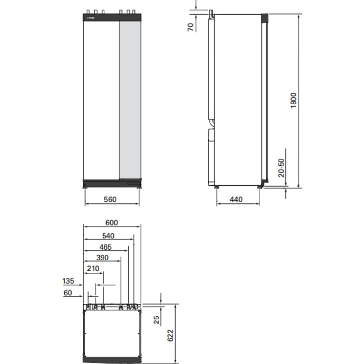 Nibe VVM S320 inomhusmodul, koppar, 172 liter