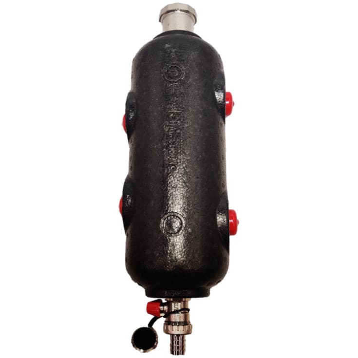 1 1/4" Flowboks med iso/aftap og udluftning