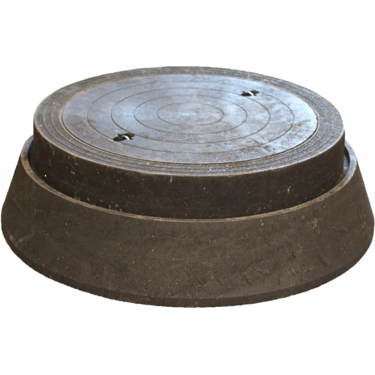 Dutra fast karm med dæksel, til Ø600 mm opføringsrør, 200 kg, plast