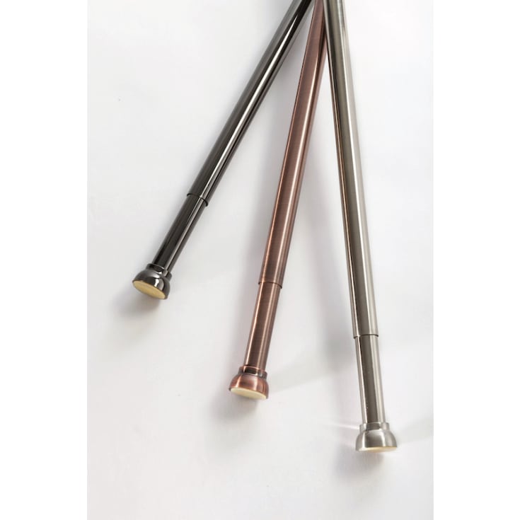 Spirella Kreta badeforhængsstang, 125-220 cm, sort titan