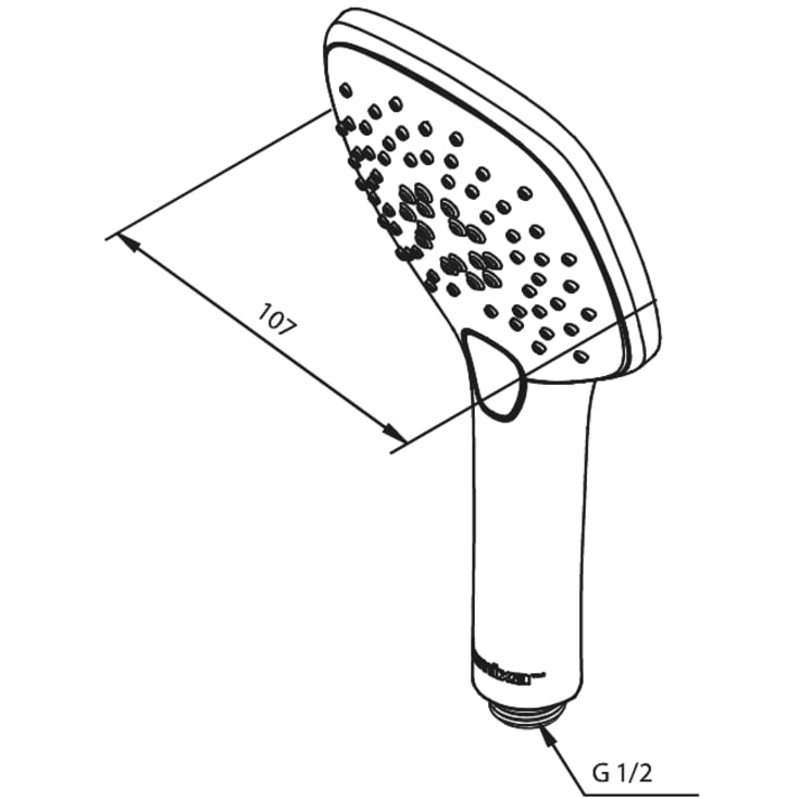 Damixa Slate 4 håndbruser, vandbesparende, krom/sort