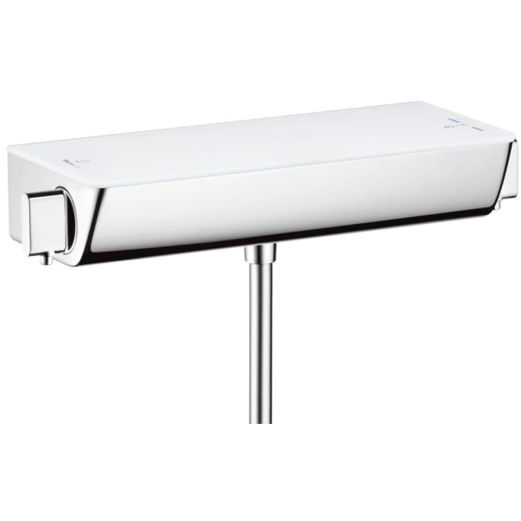 Hansgrohe Ecostat Select brusearmatur, krom/hvid glas