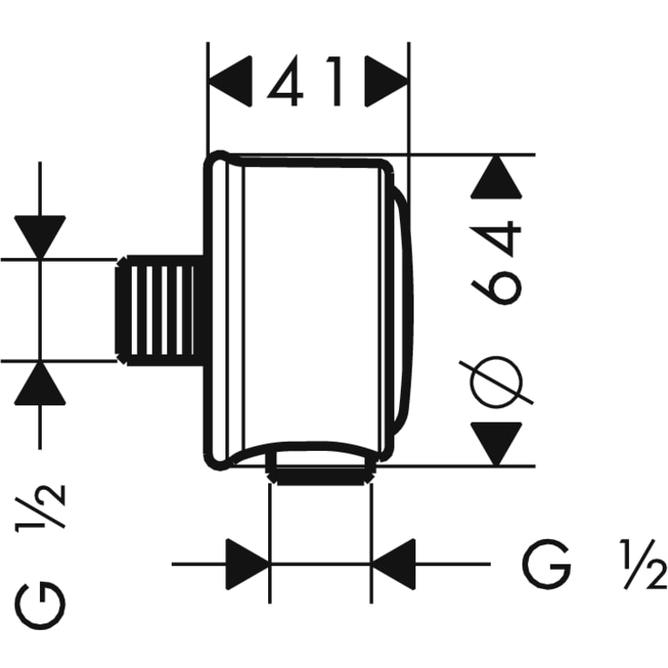 Axor Montreux slangeudtag, krom