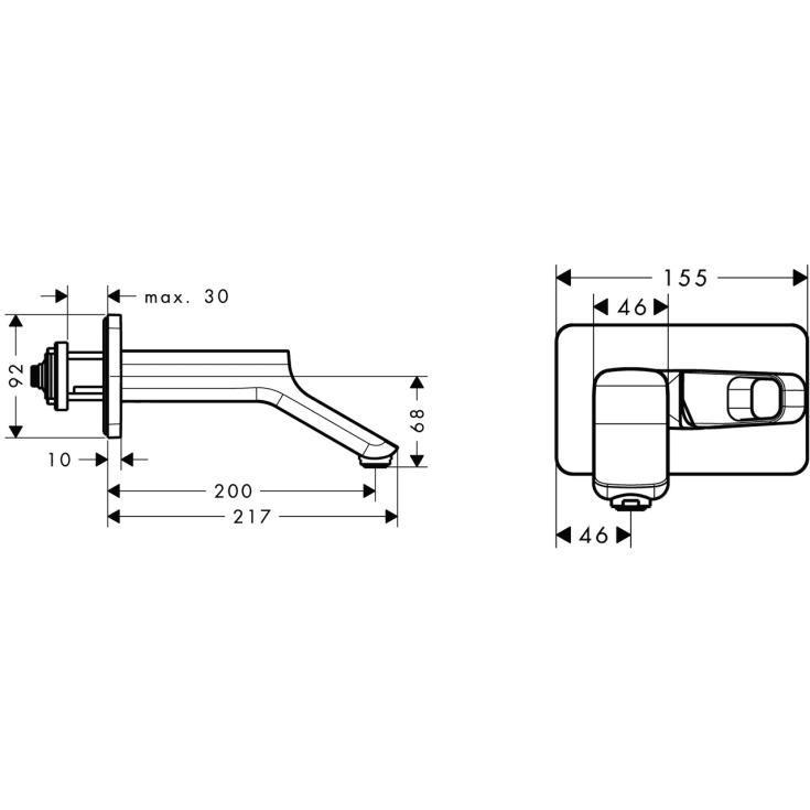 Axor Urquiola håndvaskarmatur, krom