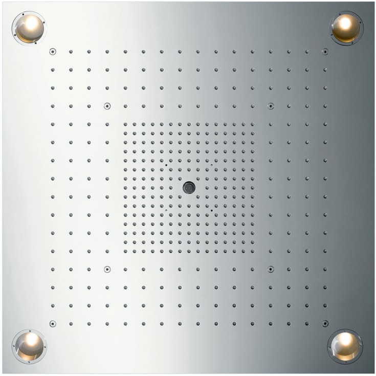 Axor ShowerHeaven Takdusj, med lys, 720x720 mm, rustfritt stål