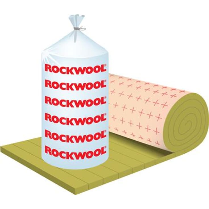 Rockwool Prolit Lamella Mat lamelmåtte med papirbane, 20 mm isoleringstykkelse, 10x1 meter