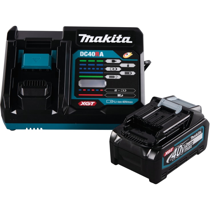 Makita XGT-batterisett, med lader, 1 x 40V/4,0 Ah