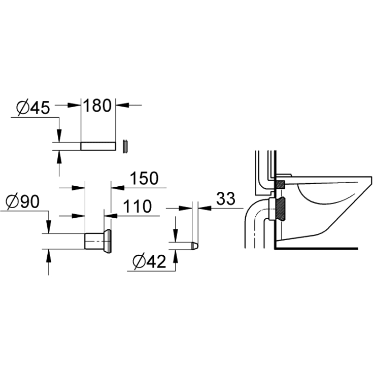 Grohe til- og afløbsgarniture
