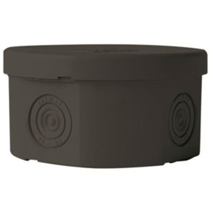 Membrandåse Ø80x40 mm, sort, 6 indgange