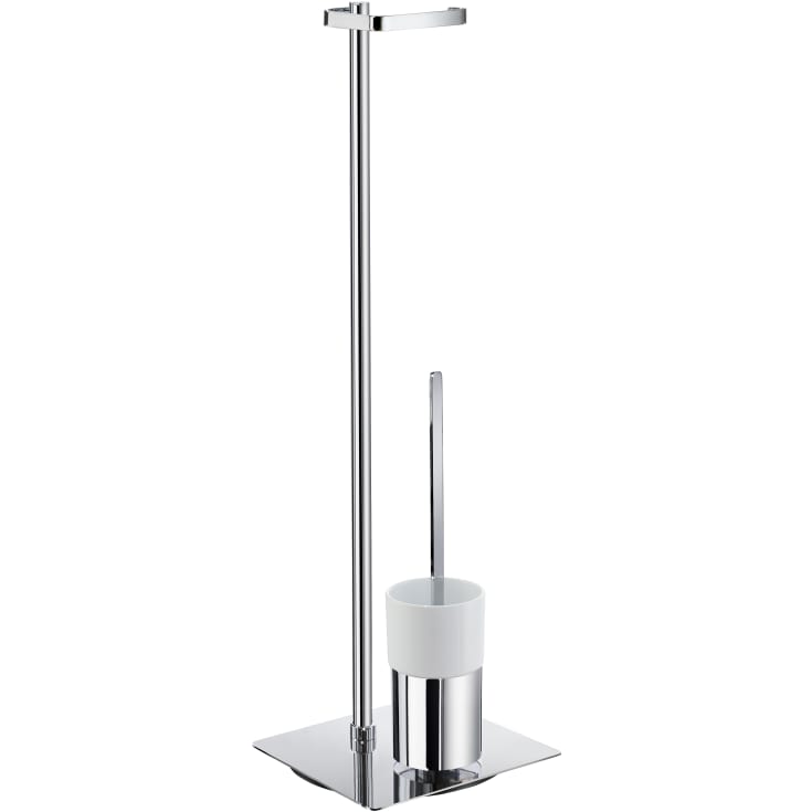 Smedbo toiletrulleholder med toiletbørste, krom