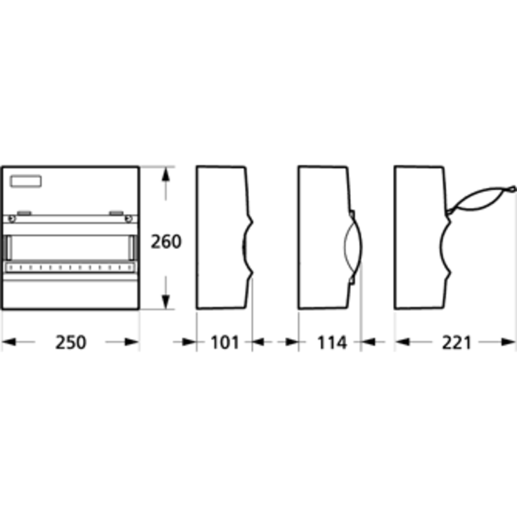 LK Gruppetavle UG150-6, Hvid