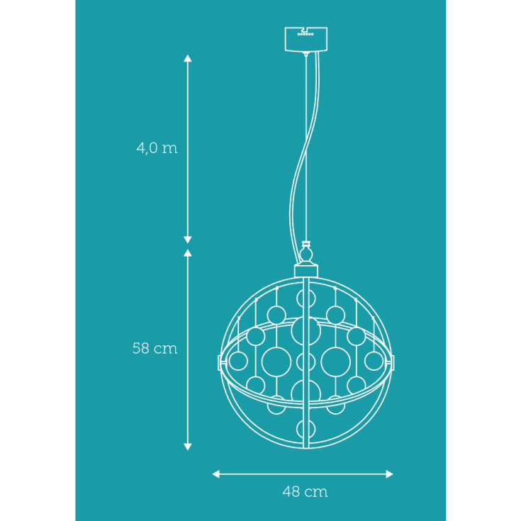 Nielsen Light Galaxy lysekrone, kobber