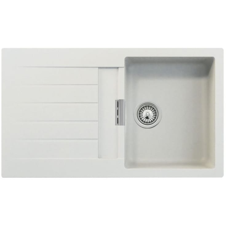 Intra Primus D-100 kjøkkenvask, 86x50 cm, hvit