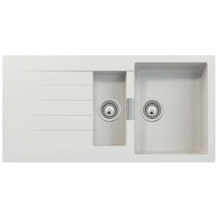 Intra Primus D-150 køkkenvask, 100x50 cm, hvid