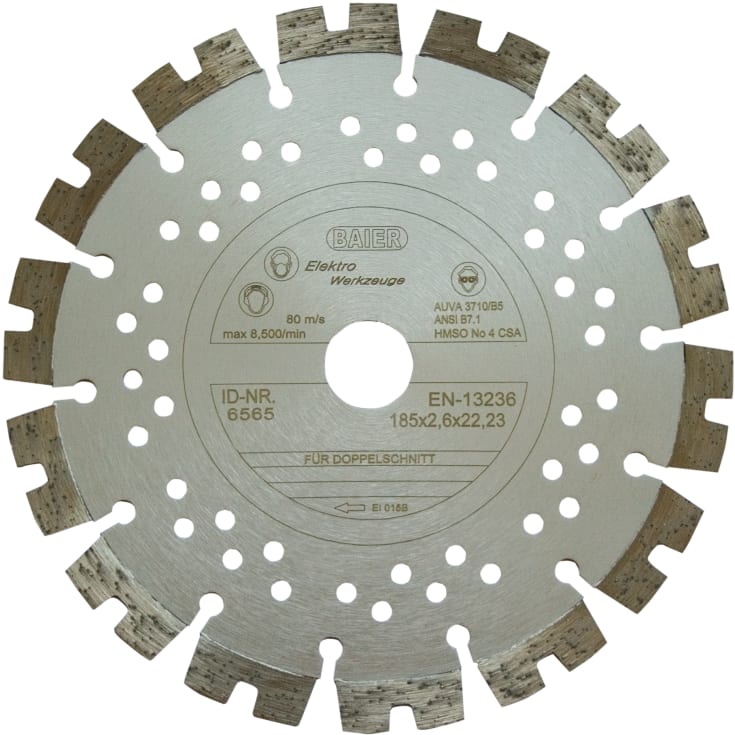 Diamantskive "all-round", sølv, 185/22,2 mm
